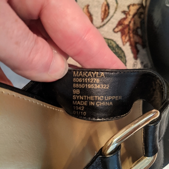 Chaps Makayla black wedge sandals - Picture 4 of 8